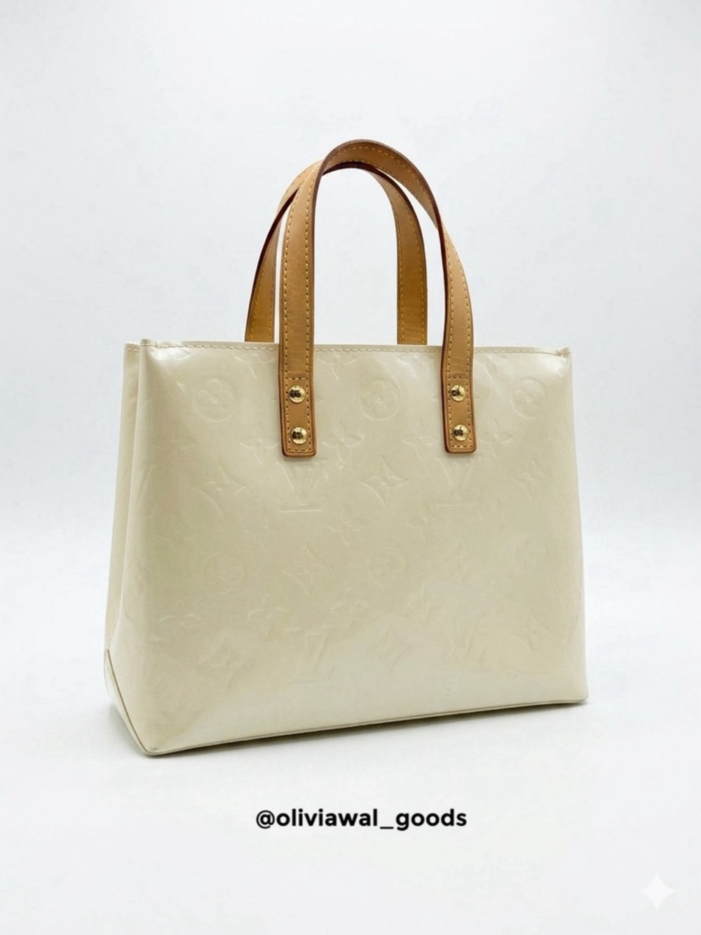 ❌❌SOLD❌❌Louis Vuitton Vernis HTF White Pearl PM Tote Bag